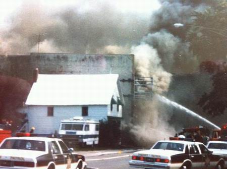 Carsonville Opera House - Opera House Burning From Tonya (newer photo)